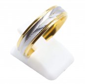 Anel Inox dourado com Friso Dourado