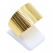 Anel Inox dourado Escamas