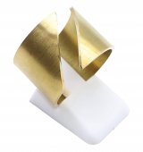 Anel Inox dourado Diagonal