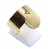 Anel Inox dourado com Pingente