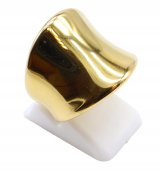 Anel Inox dourado Sinete