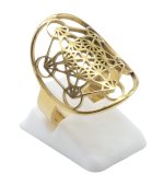 Anel Inox dourado Metatron