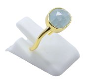 Anel Prata 925 Aigue Marine Design