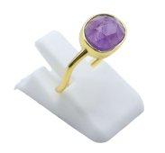 Anel Prata 925 Ametista Design