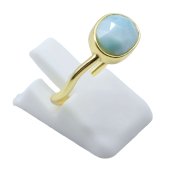 Anel Prata 925 Larimar Design
