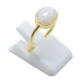 Anel Prata 925 Pedra de Lua Design