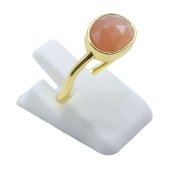 Anel Prata 925 Pedra de Sol Design