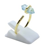 Anel Prata 925 Aigue Marine Pointe