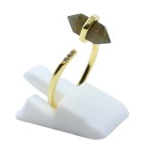 Anel Prata 925 Labradorita Pointe