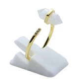 Anel Prata 925 Pedra de Lua Pointe