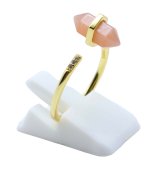 Anel Prata 925 Pedra de Sol Pointe