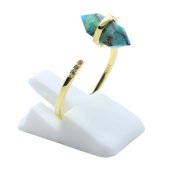 Anel Prata 925 Turquoise Pointe