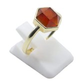 Anel Prata 925 Granada Hexagonale