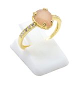 Anel Prata 925 Pedra de Sol Goutte