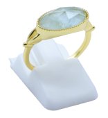 Anel Prata 925 Aigue Marine Ovale