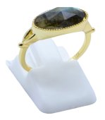 Anel Prata 925 Labradorita Ovale