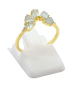 Anel Prata 925 Aigue Marine Diadème