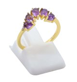 Anel Prata 925 Ametista Diadème