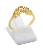 Anel Prata 925 Citrino Natural Diadème