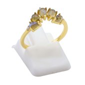 Anel Prata 925 Labradorita Diadème