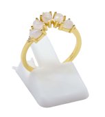 Anel Prata 925 Pedra de Lua Diadème