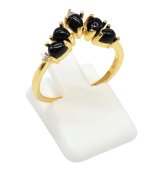 Anel Tiara em Prata de Lei 925 com Ônix