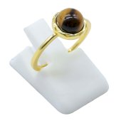 Anel Prata 925 Olho de Tigre Ronde