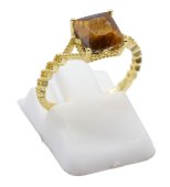 Anel Prata 925 Olho de Tigre Carrée