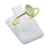 Anel Prata 925 Aigue Marine Marquise