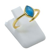 Anel Prata 925 Apatite Marquise