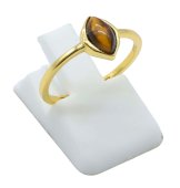 Anel Prata 925 Olho de Tigre Marquise