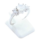 Anel Prata 925 'Flocon d'Argent' - Pedra de Lua