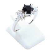 Anel Prata 925 'Flocon d'Argent' - Onyx