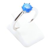 Anel Prata 925 'Rond Sublime' - Apatite