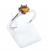 Anel Prata 925 'Rond Sublime' - Olho de Tigre