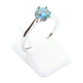 Anel Prata 925 'Rond Sublime' - Turquoise
