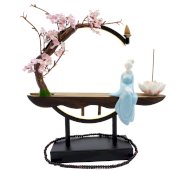 Porte-Incenso Backflow Árvore de Méditation LED 35cm