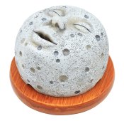 Porta-incenso de refluxo, cabeça de Buda, design de fumante, 10 cm