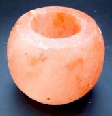 Castiçal Cristaux de Sel Rond Poli