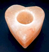 Castiçal Cristaux de Sel Coração Poli