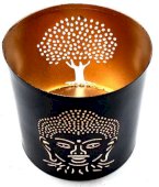 Castiçal Métal Buda 9cm