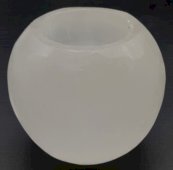 Castiçal Selenite Rond Poli 8cm