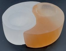 Castiçal Selenite Yin-Yang 11cm