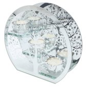 Castiçal Verre Árvore de Vie Triple 18cm