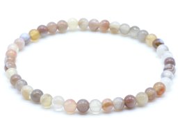 Pulseira Ágata Bostwana 'AA' perles 4mm