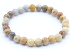 Pulseira Ágata Crazy Lace perles 6mm