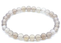 Pulseira Ágata Grise perles 6mm
