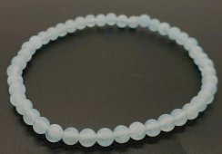 Pulseira Aigue Marine 'AA' perles 4mm
