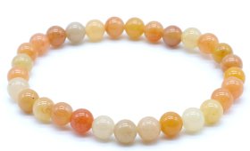 Pulseira Aventurina Orange perles 6mm