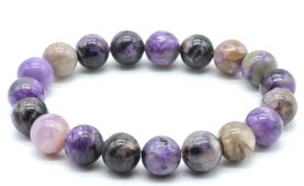 Pulseira Charoïte 'AAA' perles 10mm